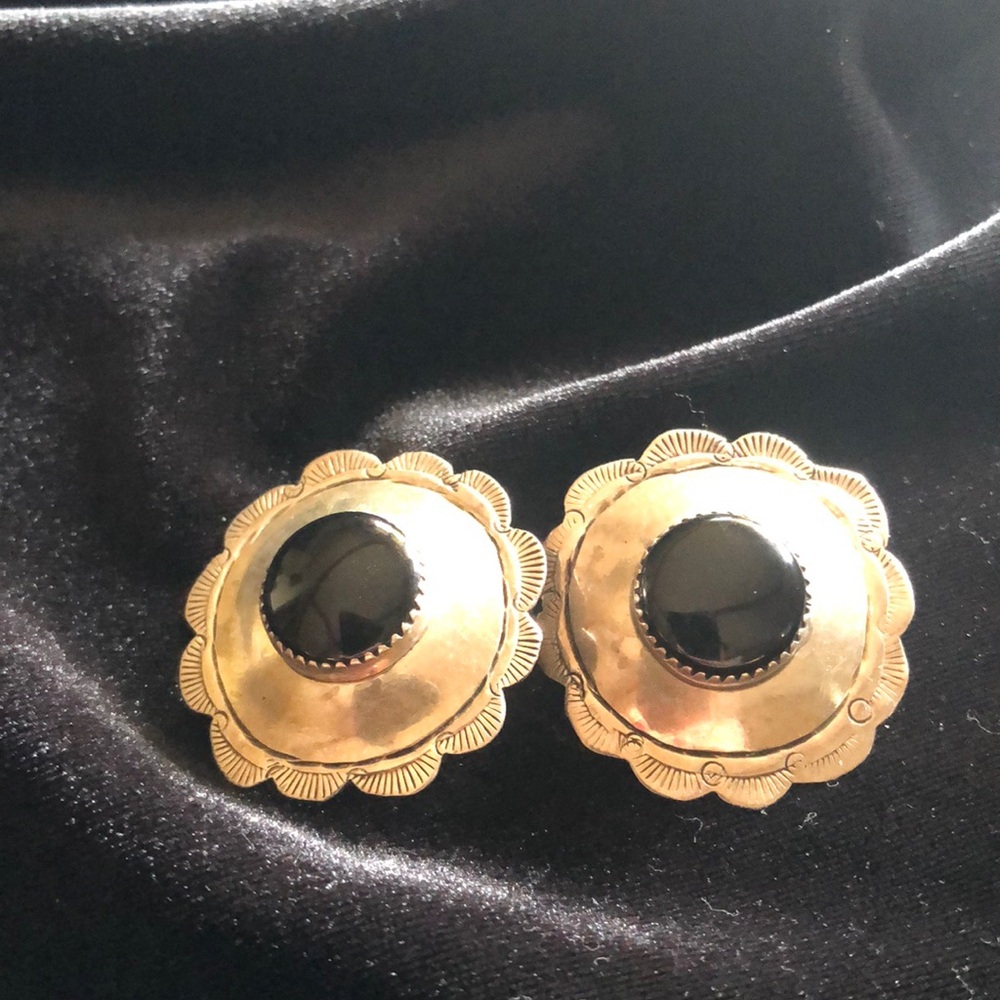 Sterling Silver and Black Onyx Earrings
